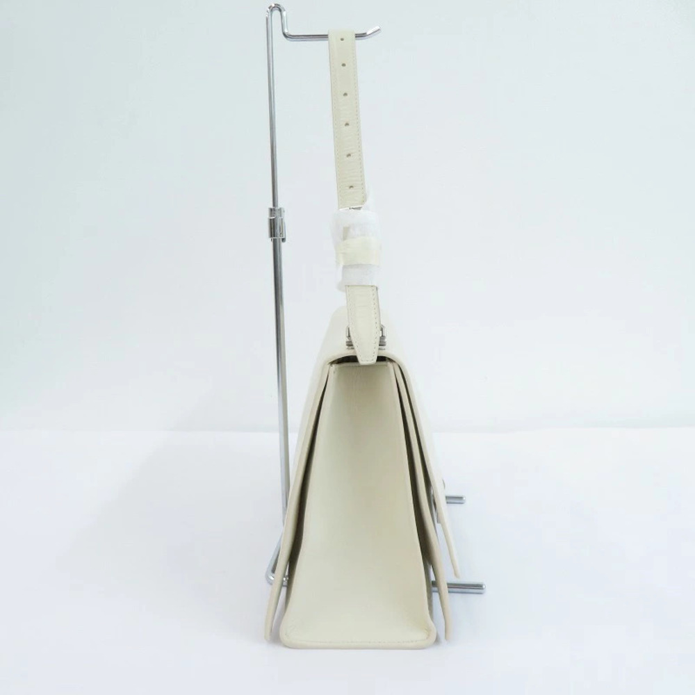 BALENCIAGA CRUSH SLING BAG PAPER CALF Shoulder White - Picture 4 of 15
